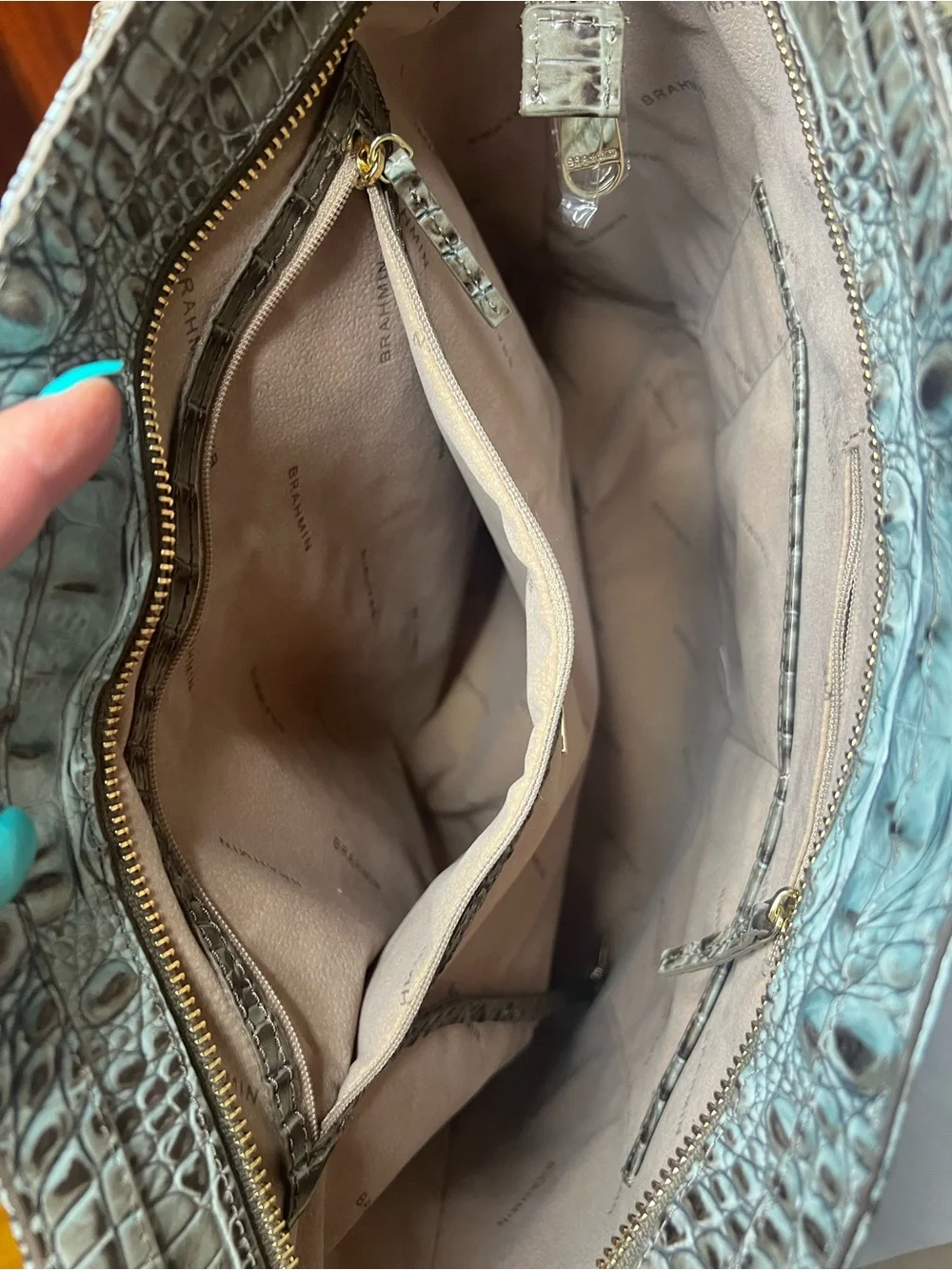 Brahmin Abigail Bluebell Ombré Melbourne Shoulder Bag - Picture 14 of 17